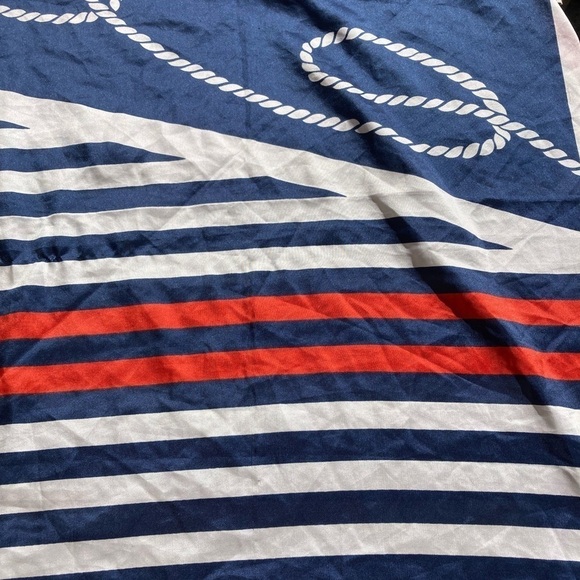 Liz Sinclair Red White Blue Rope Lasso Handkerchief One Size Made in Italy Light - Picture 2 of 10